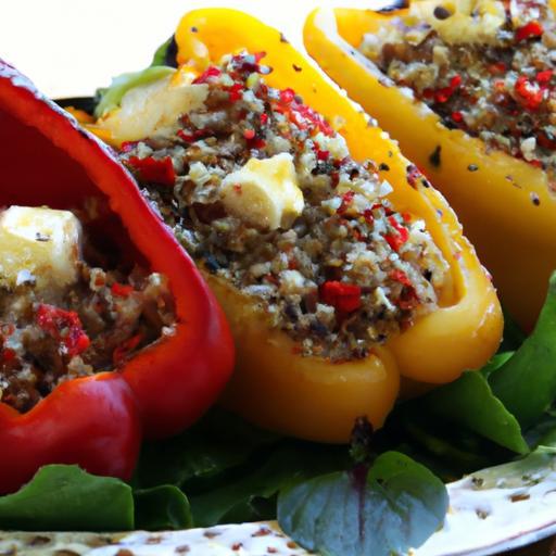 Sun-Kissed Mediterranean Stuffed Peppers with Feta Delight