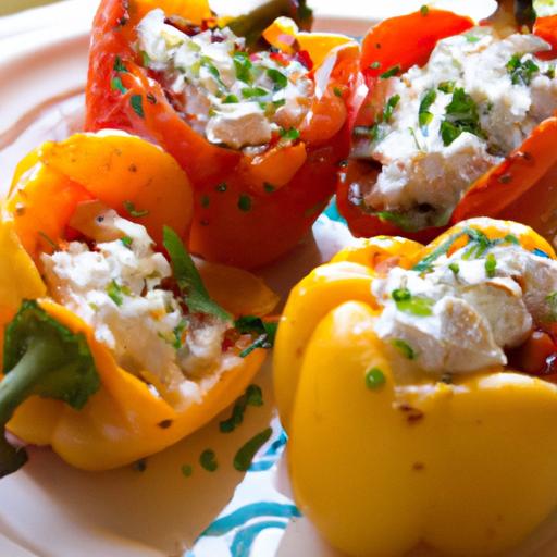 Sun-Kissed Mediterranean Stuffed Peppers with Feta Delight