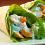 Spicy Buffalo Turkey Lettuce Wraps with Tangy Blue Cheese