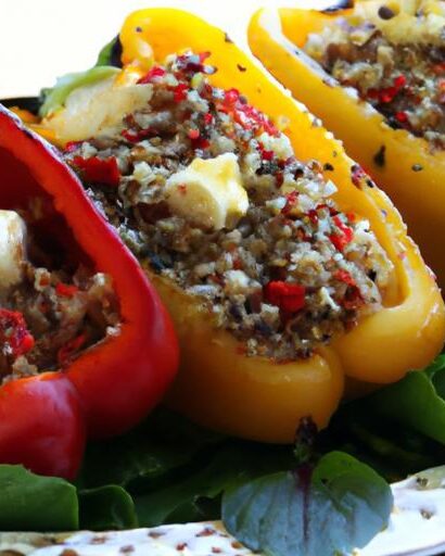 Sun-Kissed Mediterranean Stuffed Peppers with Feta Delight