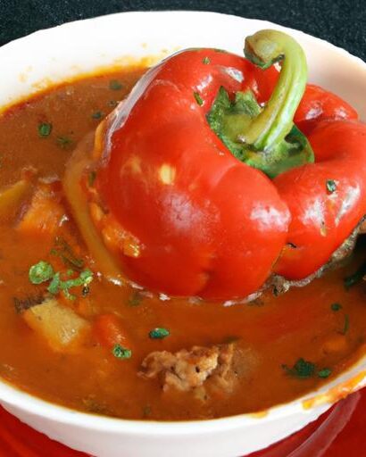 Hearty Stuffed Pepper Soup: Easy Crock Pot Comfort Meal