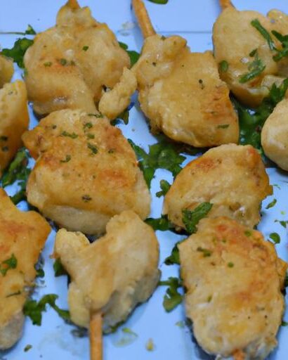 Crispy Air Fryer Garlic Parmesan Chicken Skewers Recipe