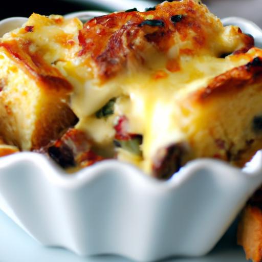 Irresistible Savory Bread Pudding with Cheese & Herbs Delight