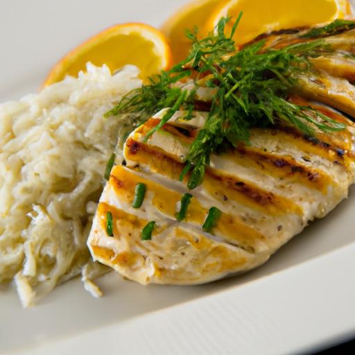 Zesty Lemon Dill Orzo Paired with Perfect Grilled Chicken