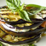 Layered Flavor: Grilled Eggplant Caprese Stacks with Basil
