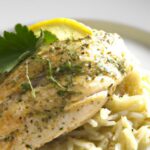 Zesty Lemon Dill Orzo Paired with Perfect Grilled Chicken