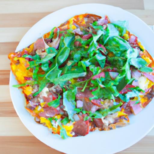 Sunrise Slice: Breakfast Pizza with Soft Eggs & Arugula