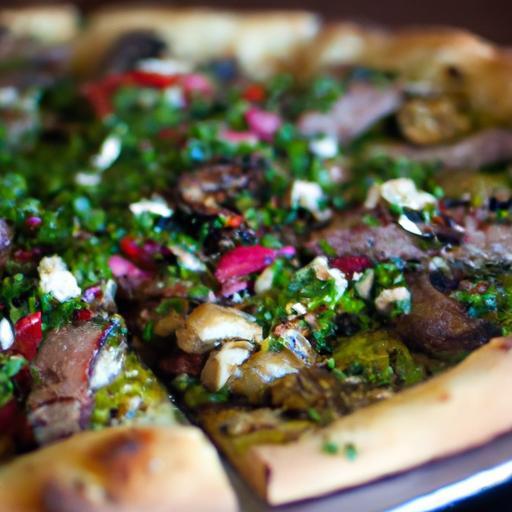 Savor the Bold Flavors of Argentinian Chimichurri Steak Pizza