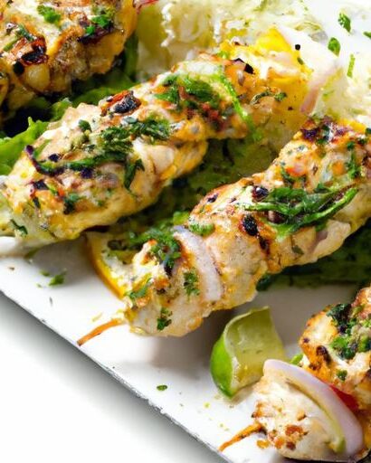 Savor the Zest: Peruvian Aji Verde Chicken Skewers Delight