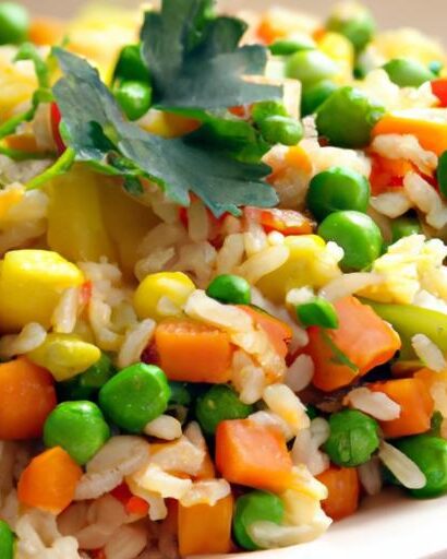 Quick & Easy Freezer Veggie Fried Rice with Peas & Carrots
