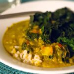 Golden Glow: Turmeric Coconut Lentil Curry with Spinach & Basmati