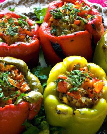 Persian Jeweled Rice-Stuffed Peppers: A Colorful Feast
