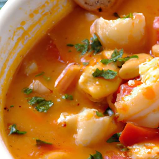 Ocean's Bounty: A Hearty Seafood Chowder with Shrimp & Fish