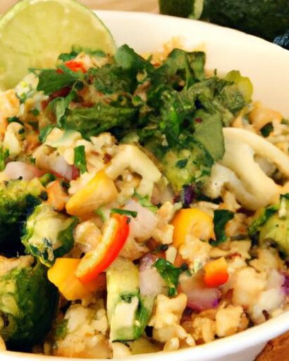 Zesty Cilantro Lime Cauliflower Rice Burrito Bowls Recipe