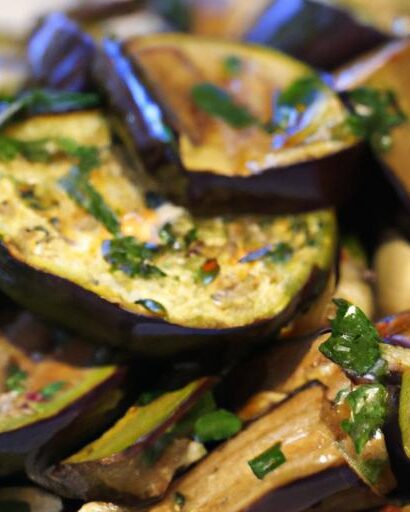 Savory Roasted Mediterranean Eggplant with Garlic & Herbs