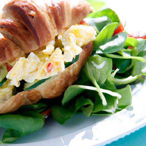Fluffy Croissant Meets Classic Egg Salad: A Perfect Pairing