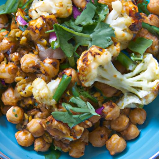 Flavor-Packed Roasted Cauliflower & Chickpea Power ⁢Bowl