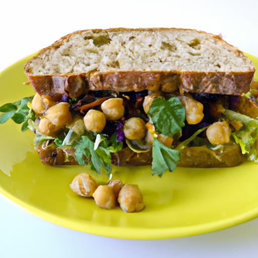 Flavorful Curried Chickpea Salad Sandwich with Sweet Raisins