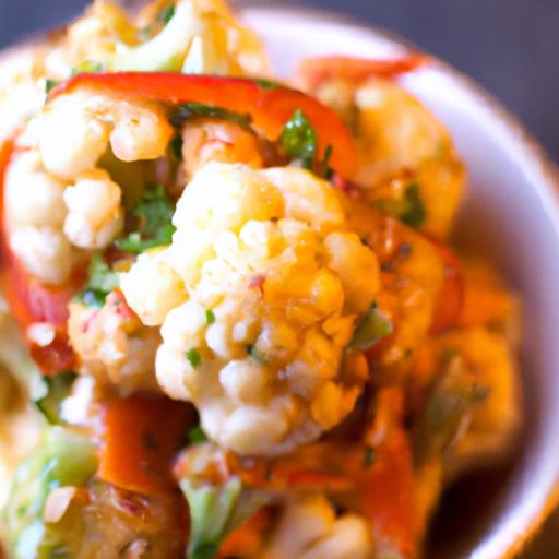 Fiery harissa‍ Cauliflower with Zesty Lemon Tahini Drizzle