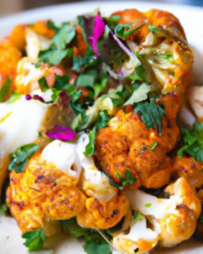 Fiery Harissa Cauliflower with Zesty Lemon Tahini Drizzle