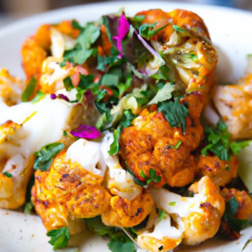 Fiery Harissa Cauliflower with Zesty Lemon Tahini Drizzle