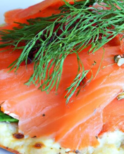 Delight in Smoked Salmon Flatbread with Zesty Dill Cream