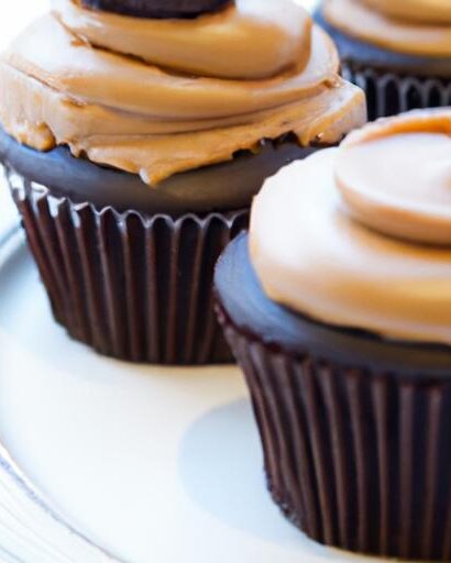 Decadent Chocolate Cupcakes with Creamy Peanut Butter Frosting