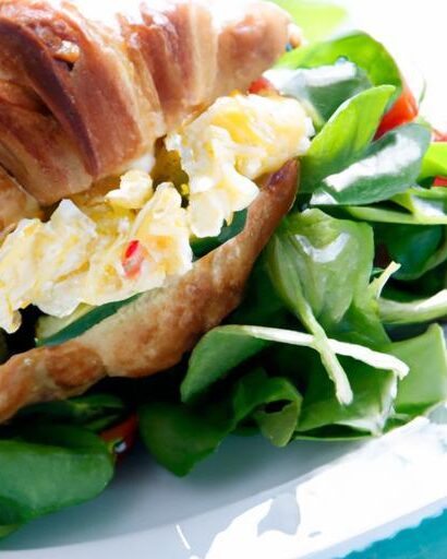 Fluffy Croissant Meets Classic Egg Salad: A Perfect Pairing