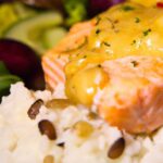 Tropical Delight: Coconut Curry Salmon and Rice Bake Recipe