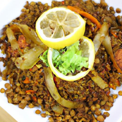 Flavorful ⁤Lebanese Lentil & Rice Bowl Topped ⁤with ​Crispy Onions