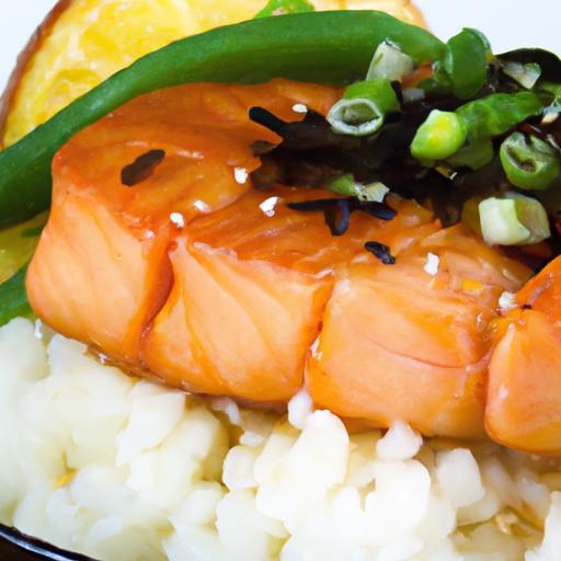Savor Japanese Teriyaki Salmon Rice Bowls with Edamame Bliss