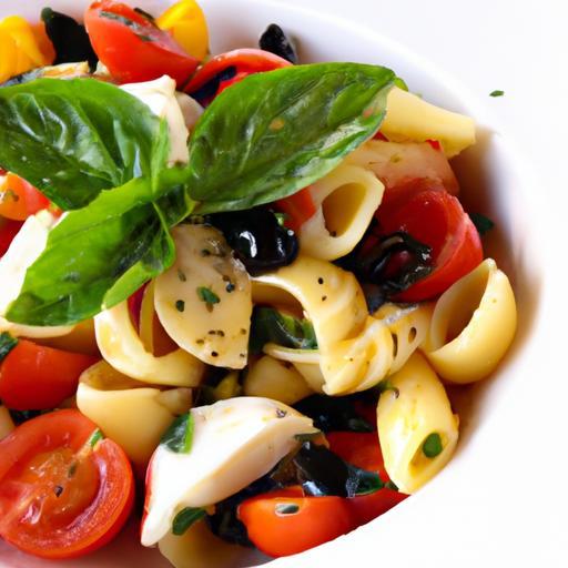 Fresh & Flavorful Caprese Pasta Salad with Tangy Balsamic Glaze