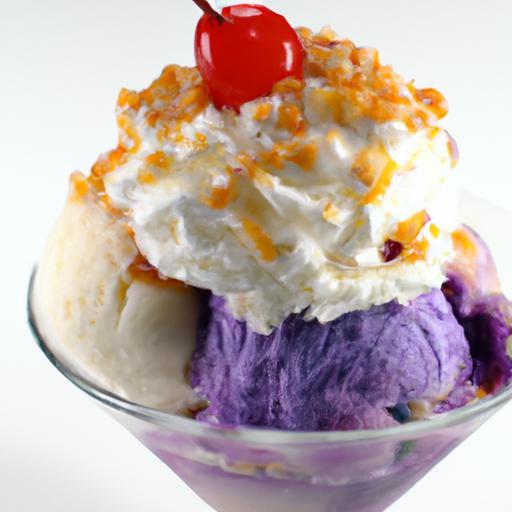 Savoring Filipino Halo-Halo Ice Cream Sundae with Ube Bliss