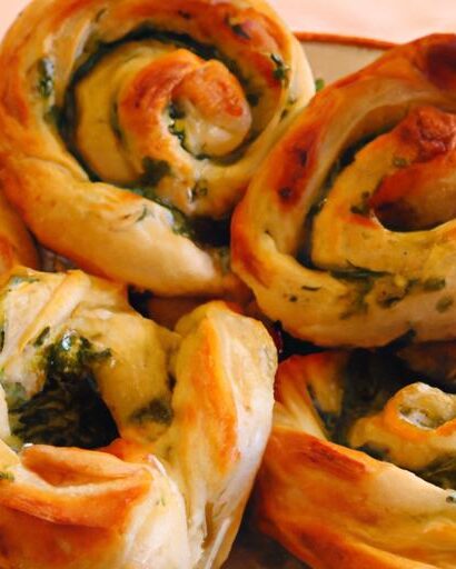 Turkish Spinach & Feta Börek Swirls with Tangy Yogurt Dip