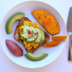 Nutritious Twist: Sweet Potato Toast with Avocado & Egg Delight