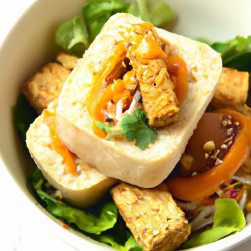 Crunchy Tofu Banh Mi Bowls with Zesty Pickled Daikon