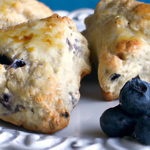 Tangy ⁢Delight: Blueberry Scones with Zesty Lemon Glaze
