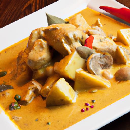 Fiery Yellow curry with Chicken and Tender Potatoes Delight