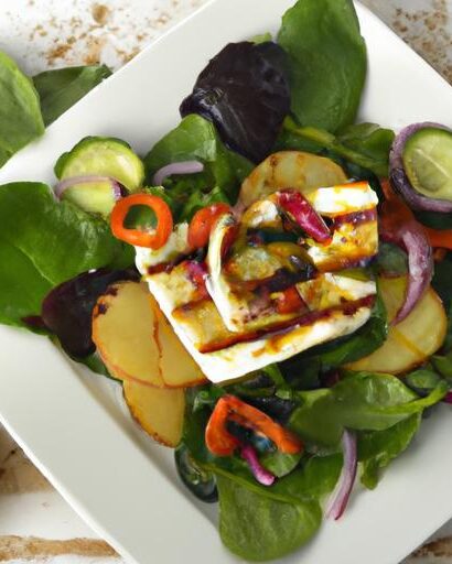 Zesty Grilled Halloumi Salad: A Fresh Twist with Lemon Dressing