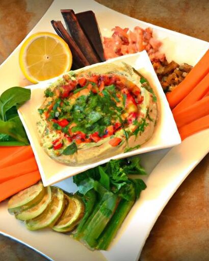 Savor the Flavors: Lebanese Za’atar Veggie & Hummus Platter
