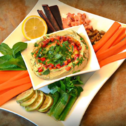 Savor the Flavors: Lebanese Za’atar Veggie & Hummus Platter