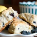 Tangy Delight: Blueberry Scones with Zesty Lemon Glaze