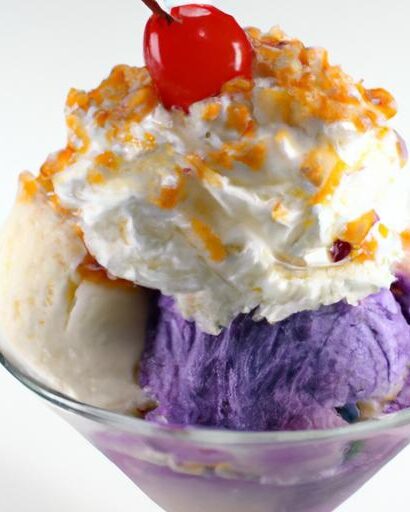 Savoring Filipino Halo-Halo Ice Cream Sundae with Ube Bliss