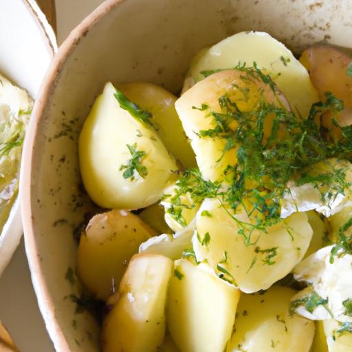 Zesty Greek Lemon Potatoes with Creamy Feta and Fresh Dill