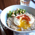 Elevate Breakfast: Savory Oatmeal Bowl with Fried Egg Flair