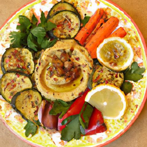 Flavorful Lebanese Za’atar Roasted Veggie & Hummus Platter Guide
