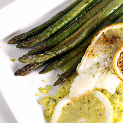 Zesty Lemon Garlic Butter Cod with Tender Asparagus Delight