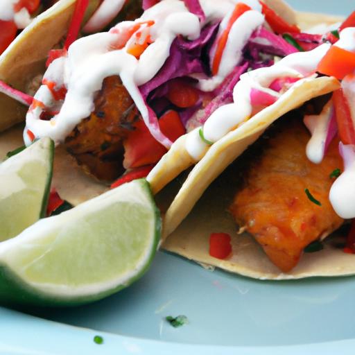 Zesty Baked Fish Tacos with Creamy Chipotle Drizzle Delight