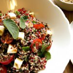 Fresh Caprese Quinoa Bowl Drizzled with Balsamic Glaze