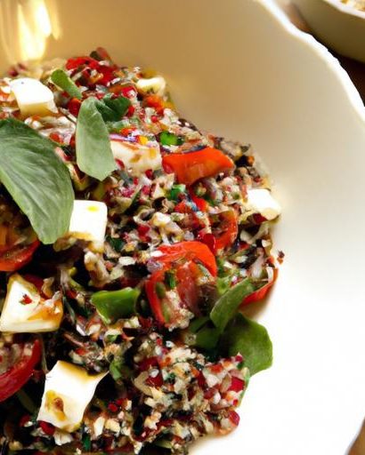 Fresh Caprese Quinoa Bowl Drizzled with Balsamic Glaze